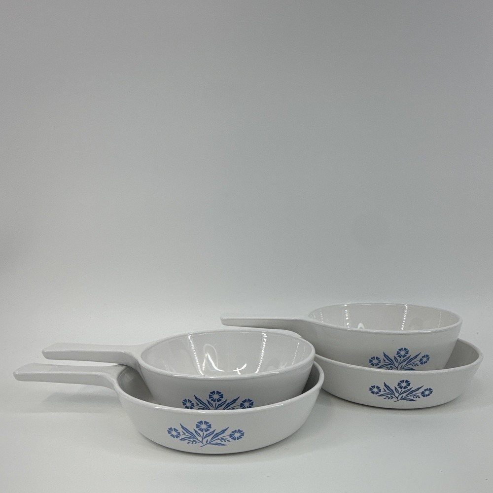 CorningWare blue cornflower set 4 vintage cookware